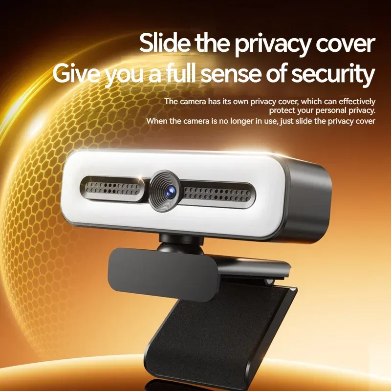HD 4K Webcam with Mic & Light 2