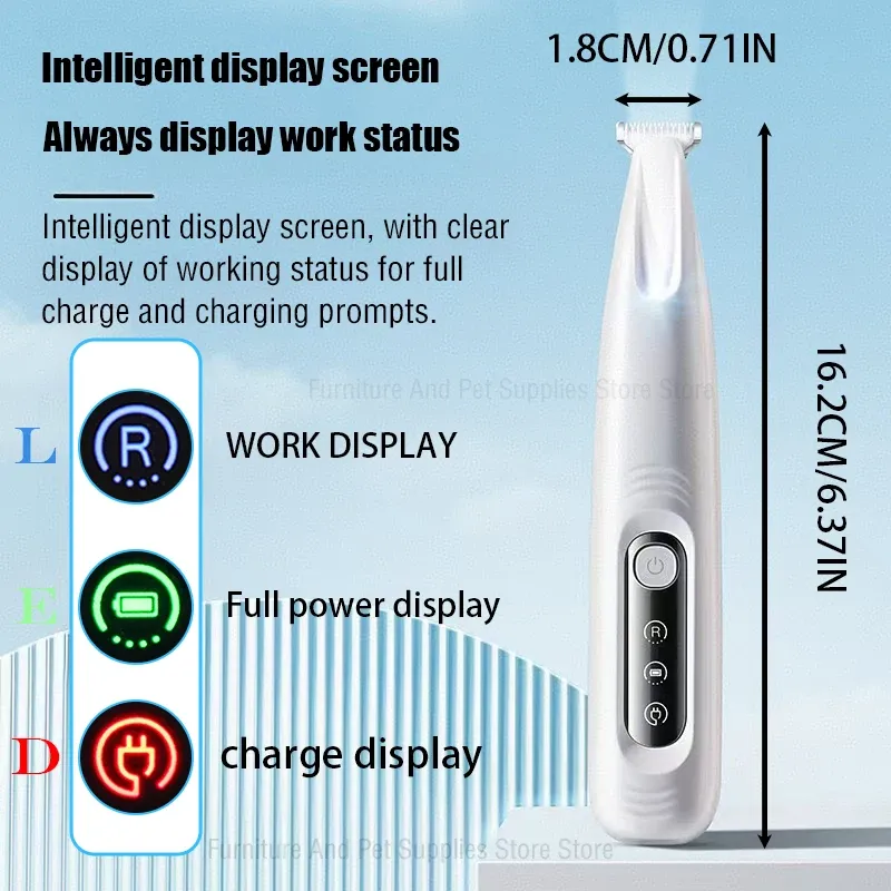 LED Dog Paw Trimmer Waterproof Clipper 5