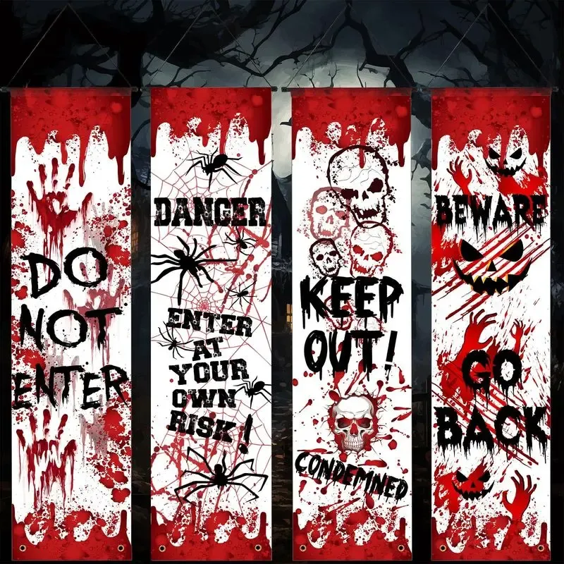 Halloween Horror Skeleton Door Banner 5