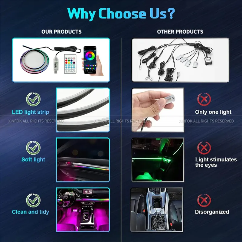 110cm APP Control Car Ambient Lights 4