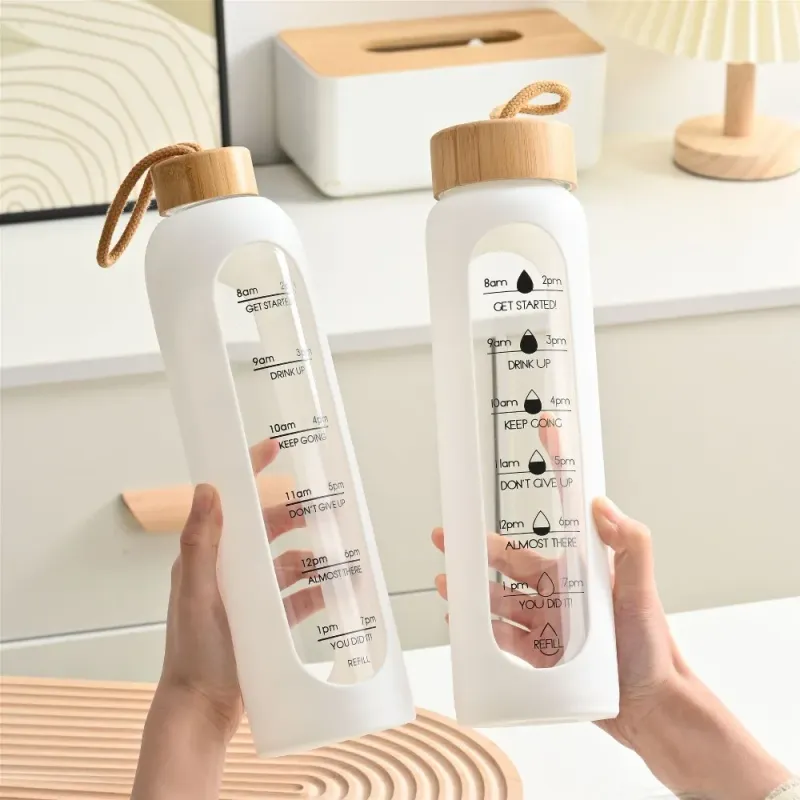32oz Time-Marked Glass Water Bottle 6