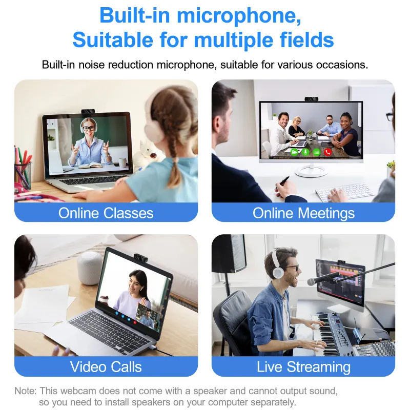 HD 1080P USB Webcam with Microphone 2