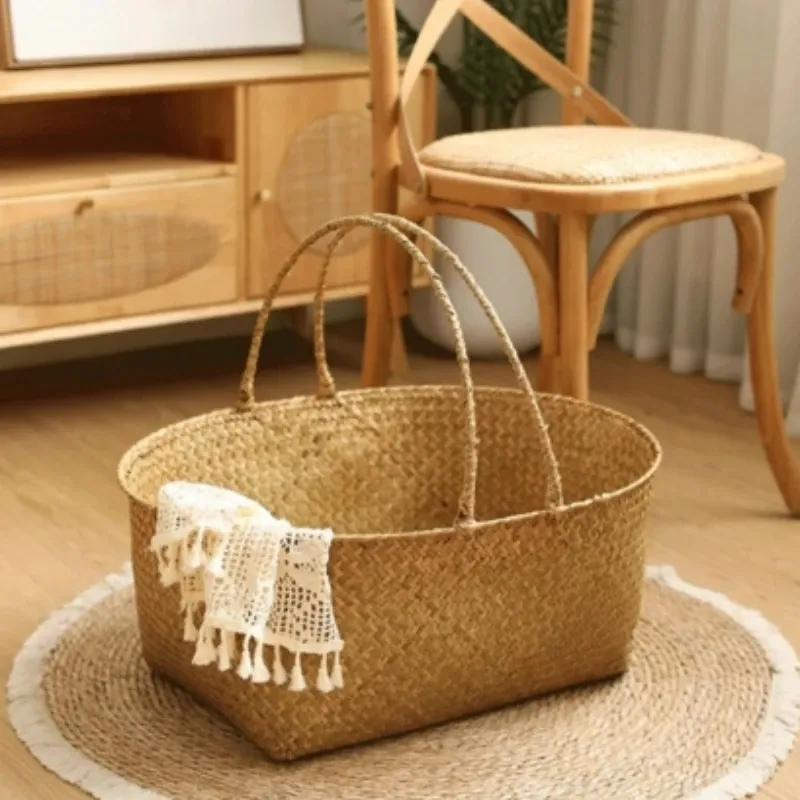 Foldable Rush Storage Basket Organizer 5