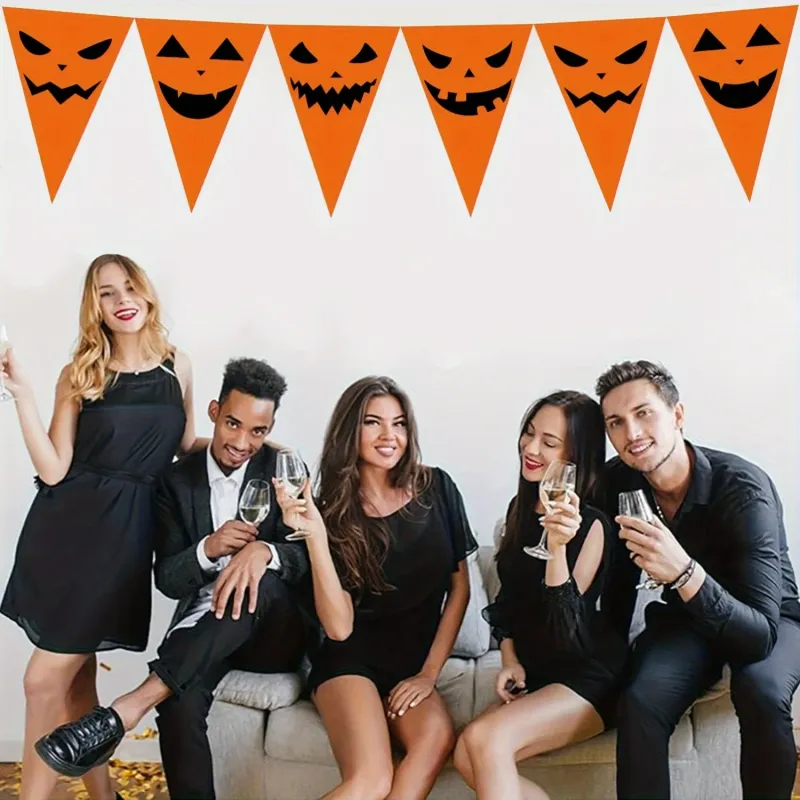 Halloween Pumpkin Pennant Banner 4