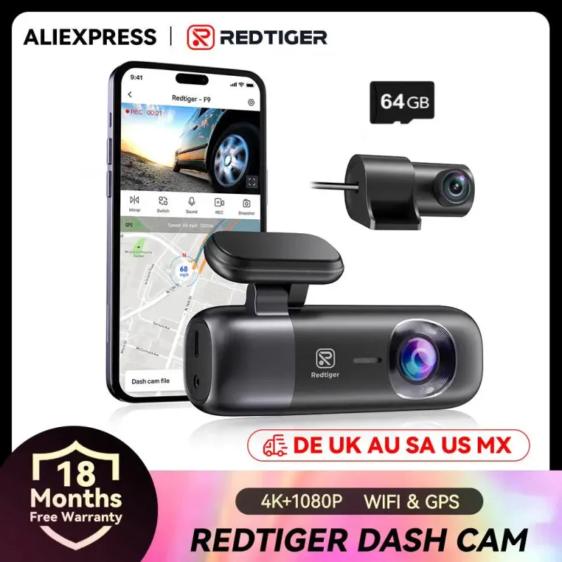 REDTIGER 4K Front & Rear Dash Cam 1