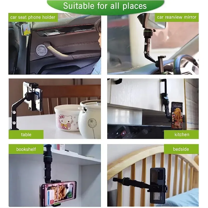 Rearview Mirror Phone Holder Mount 6