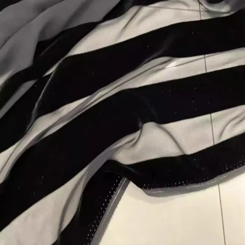 Striped Burnout Velvet Fabric 3