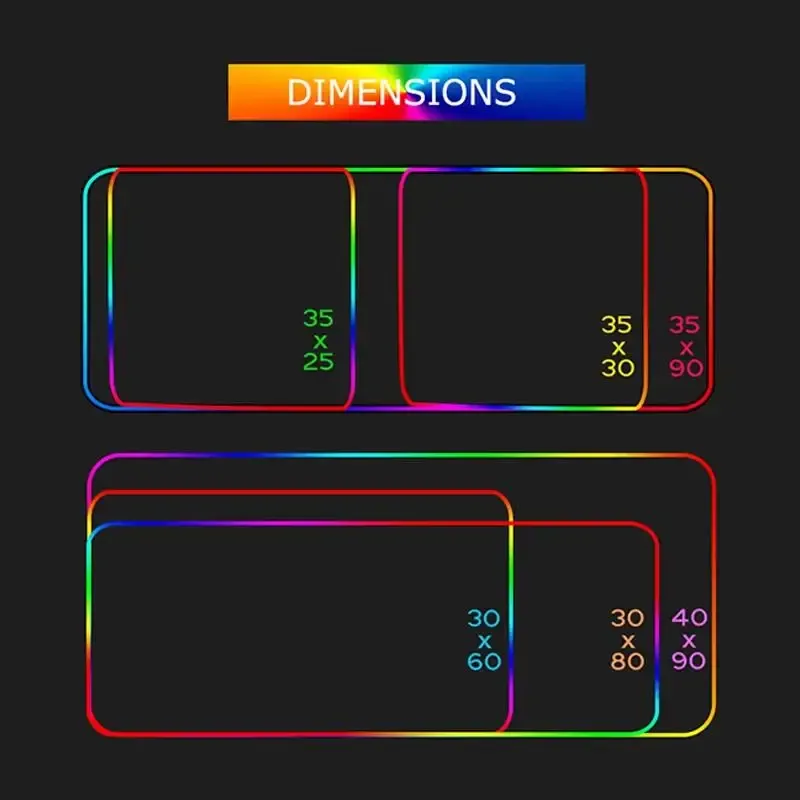 White RGB LED Gaming Mouse Pad 6