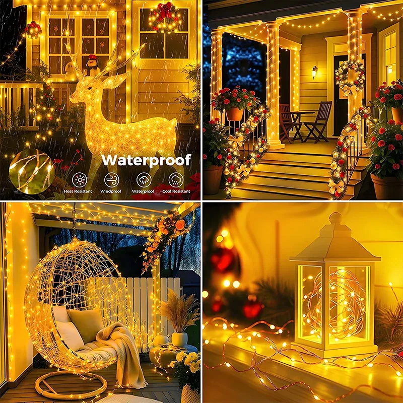 Solar Christmas Garland Lights 5
