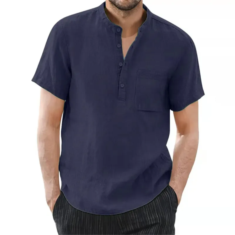 Cotton Linen Blend Men's T-Shirt 5