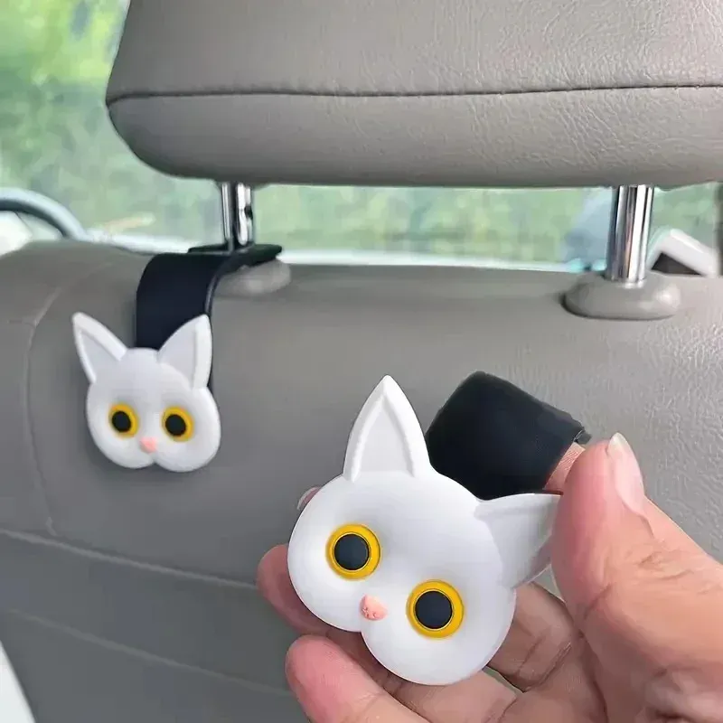 3D Cartoon Cat Car Headrest Hook 5