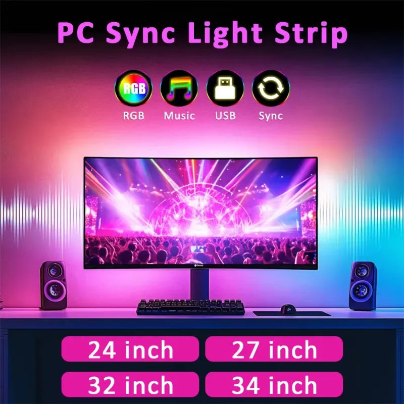 USB RGB Monitor Light Strip 1