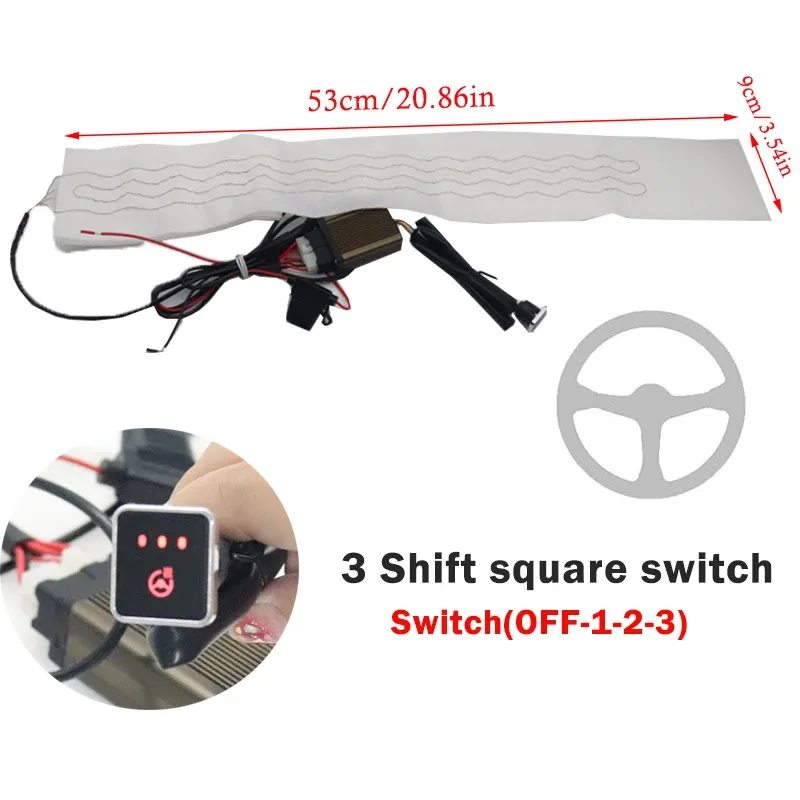 Car Steering Wheel Heater Kit 12V 6