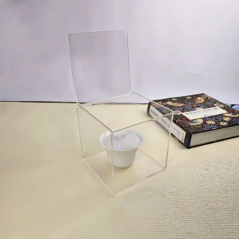 Acrylic Cube Storage Box with Lid 3