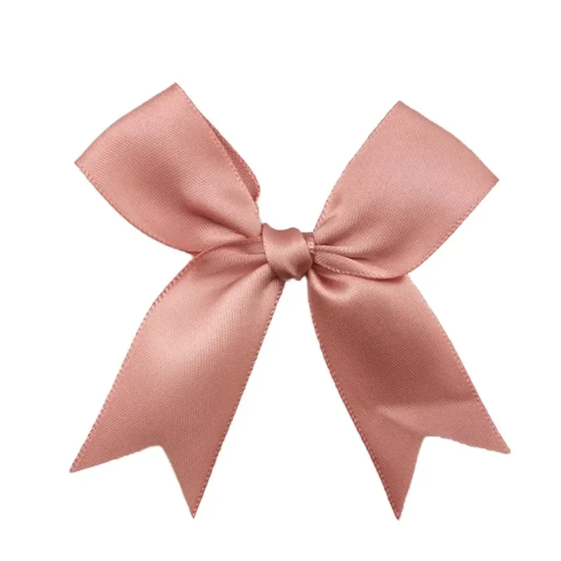 1" Pink Satin Ribbon Bows (50pcs) 4
