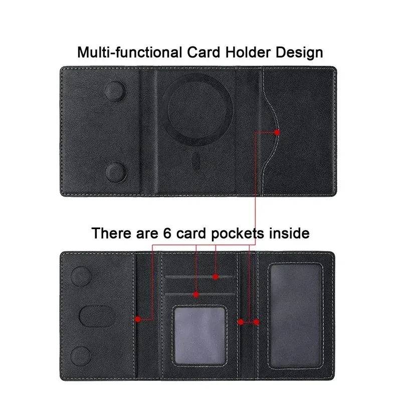 Magnetic Leather Wallet Case for iPhone 5