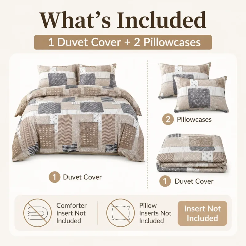 Boho Patchwork Duvet Cover Set 6
