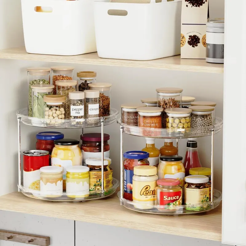 2-Tier Stackable Lazy Susan Organizer 6