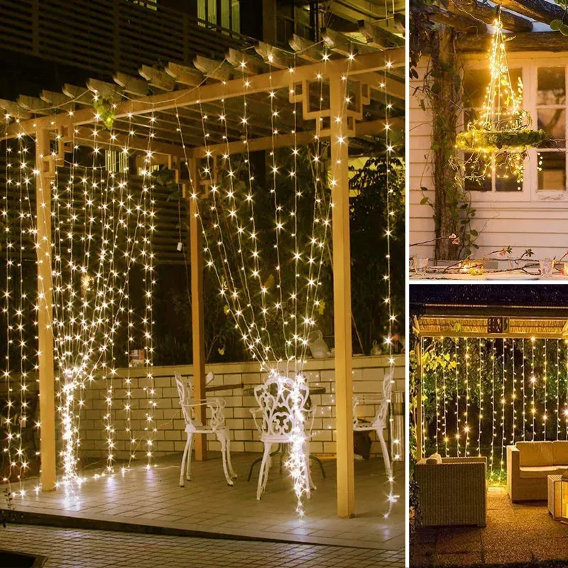 LED Curtain Fairy Lights 3m Remote 5