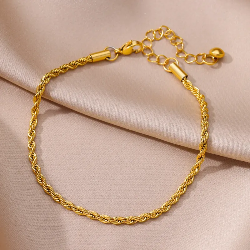 Gold Chain Anklet Stainless Steel 1