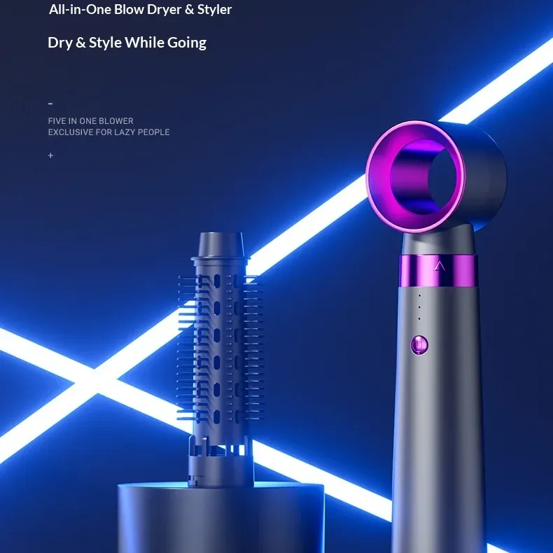 5-in-1 Negative Ion Hot Air Brush Styler 3