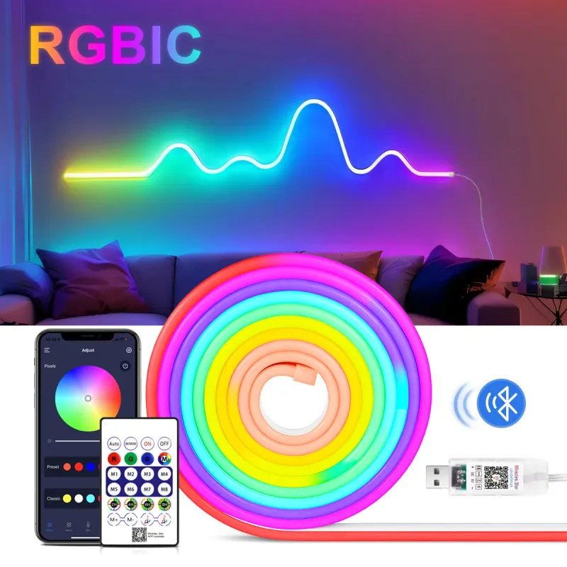 RGBIC Neon Rope Lights with APP & Music Sync 1