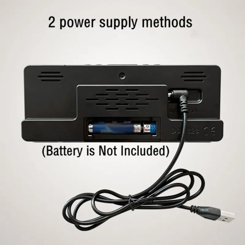 LED Digital Alarm Clock with Temperature 5