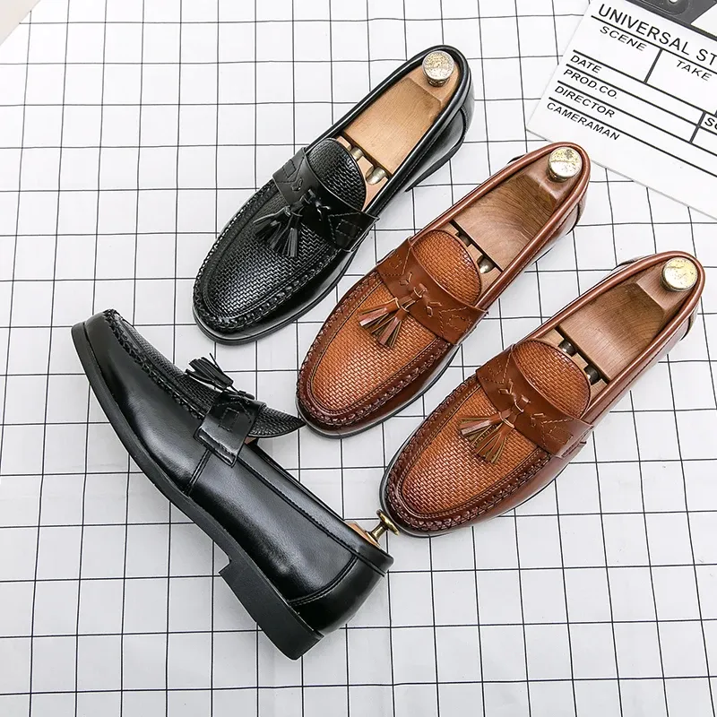 Men's Leather Brogue Tassel Loafers 2