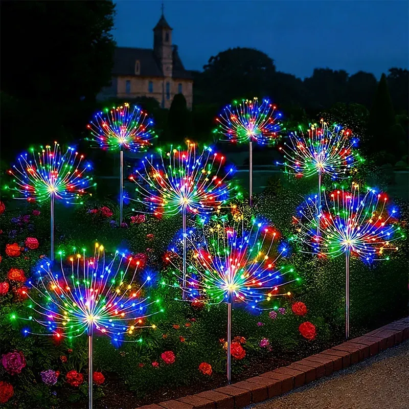 Solar Firework LED Stake Lights 1