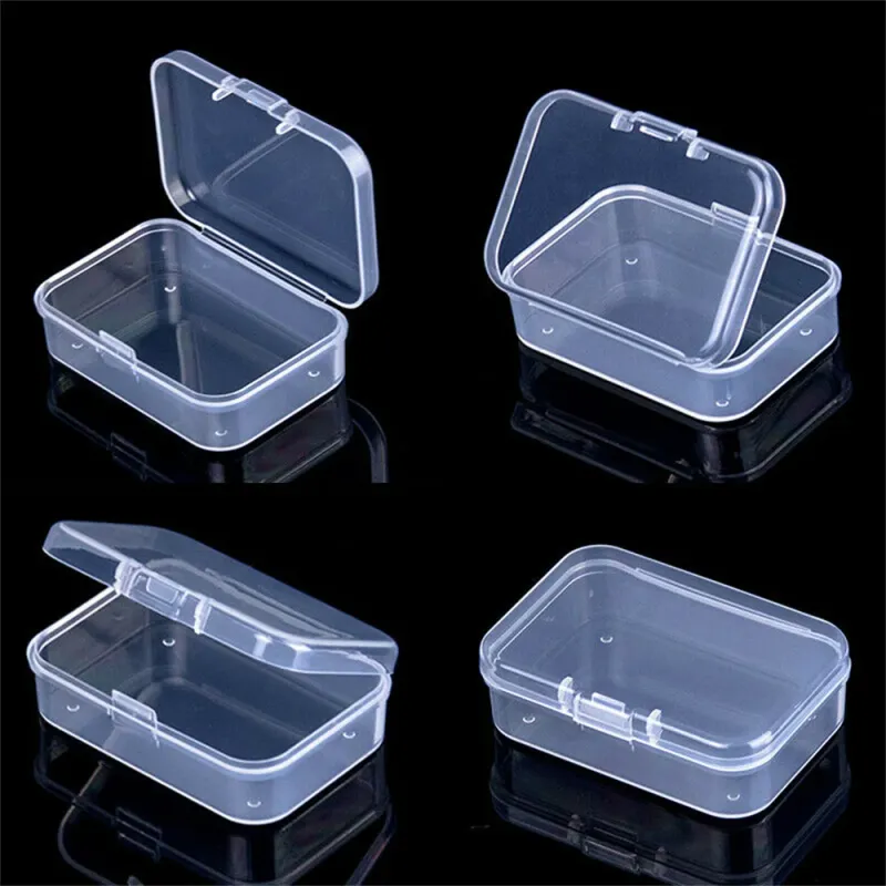 Clear Mini Square Stackable Beads Box 4