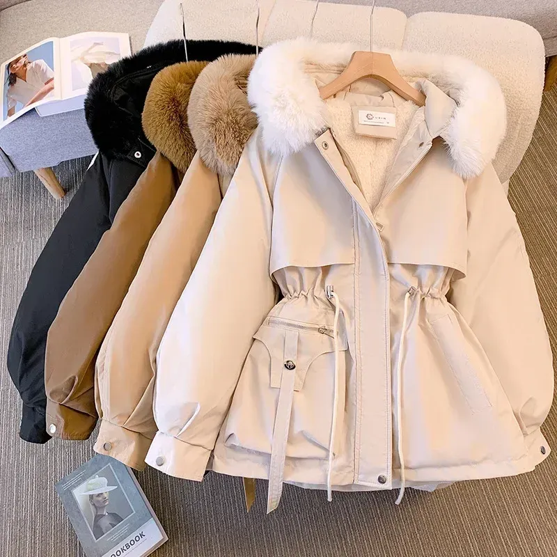 Women's Fleece Lined Down Jacket Parka 1