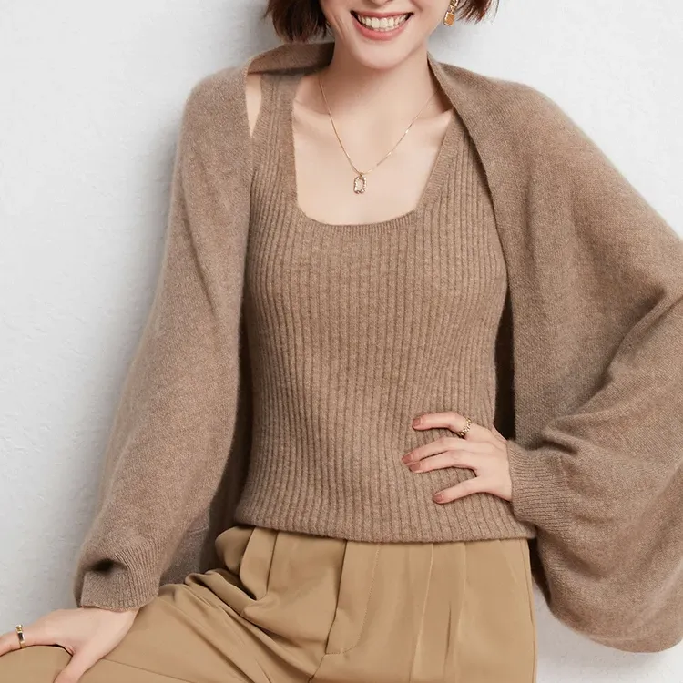 Merino Wool Women's Knit Cardigan 2