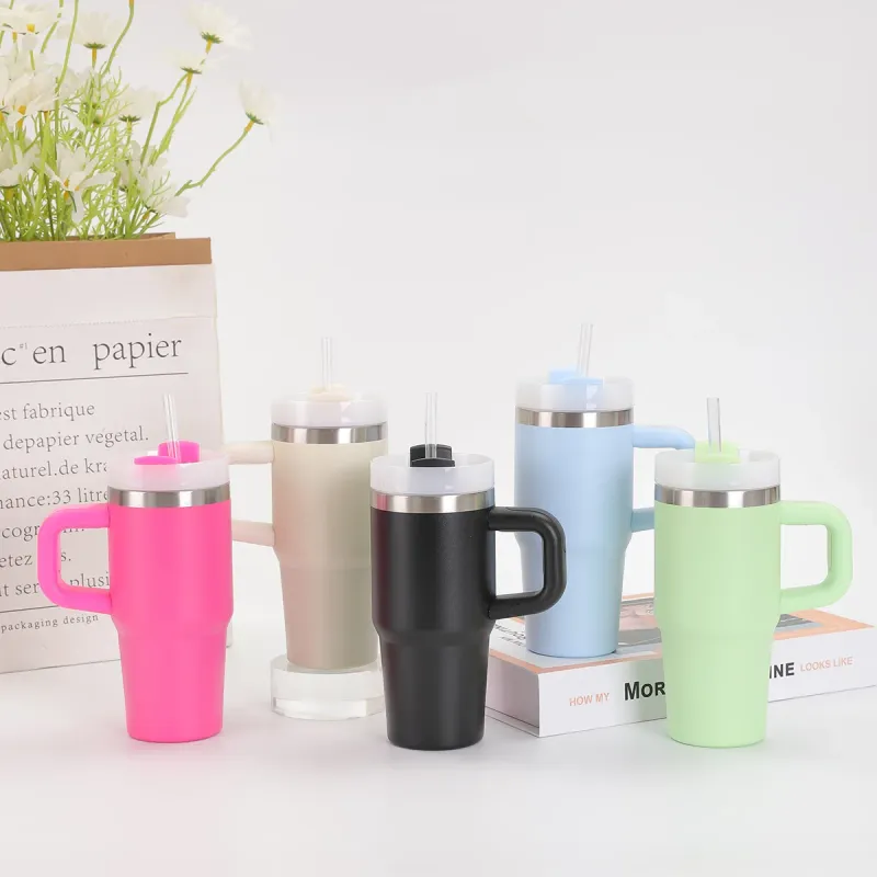14oz Vacuum Insulated Car Mug with Handle 3