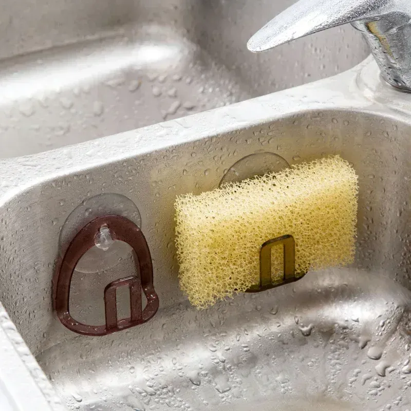 Green Suction Cup Sink Drain Rack 2