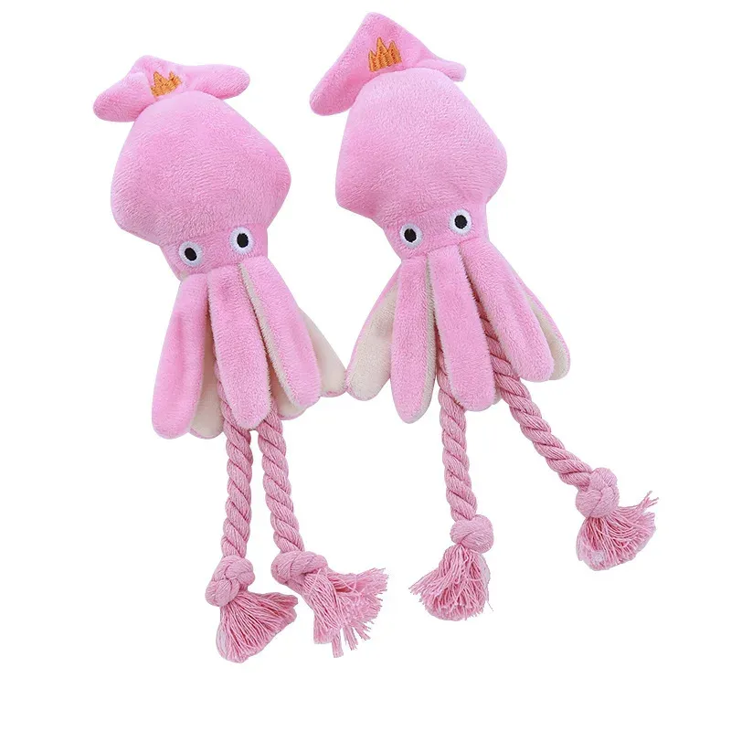 Octopus Squeaky Plush Dog Chew Toy 5