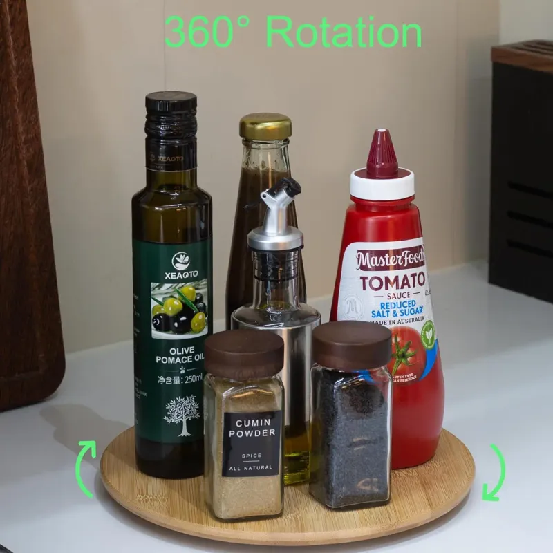 10" Bamboo Lazy Susan Organizer 2