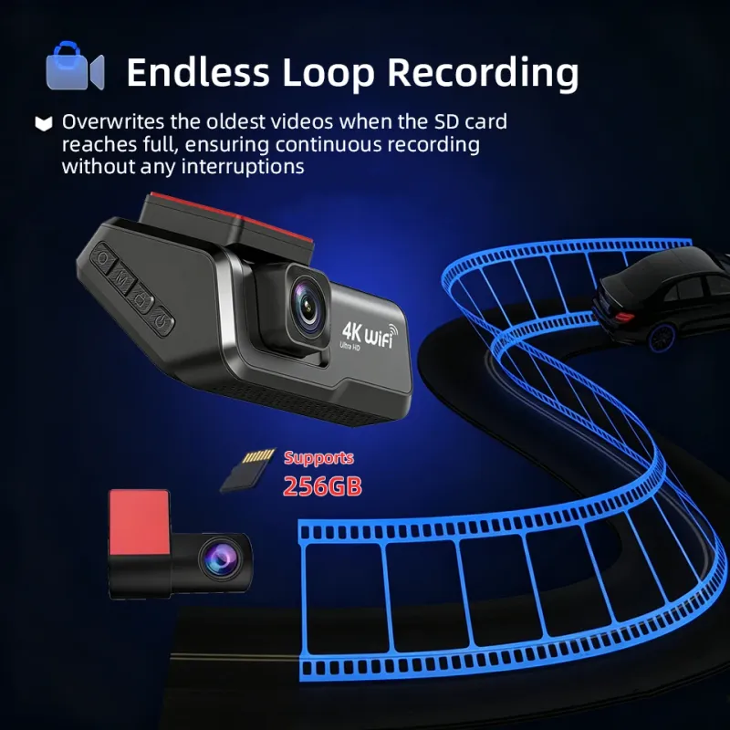 4K WiFi GPS Dual Lens Dash Cam 6