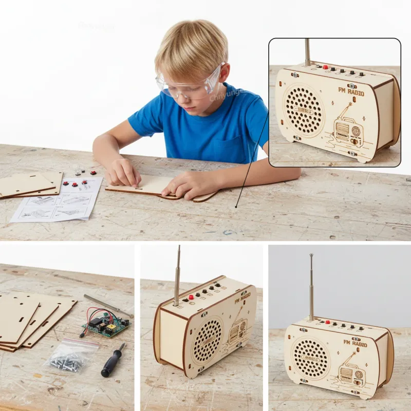 DIY Wooden FM Radio Kit 3