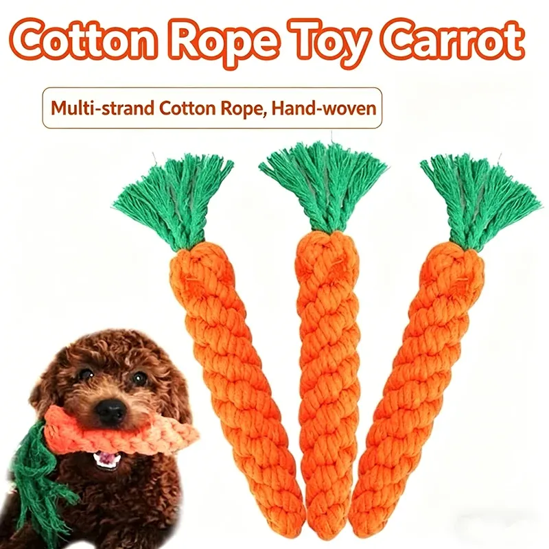 Carrot Rope Chew Toy for Puppies 1
