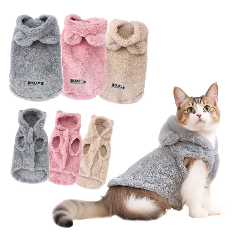 Pet Fleece Hoodie Cat & Dog Sweater 1