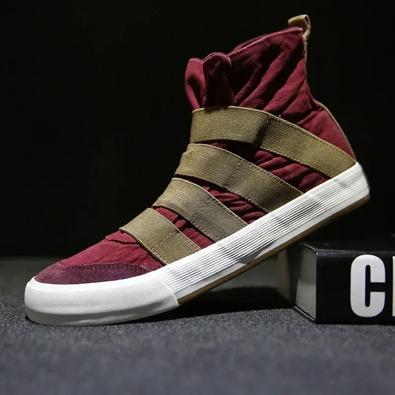 Men's High Top Canvas Slip-On Shoes 2