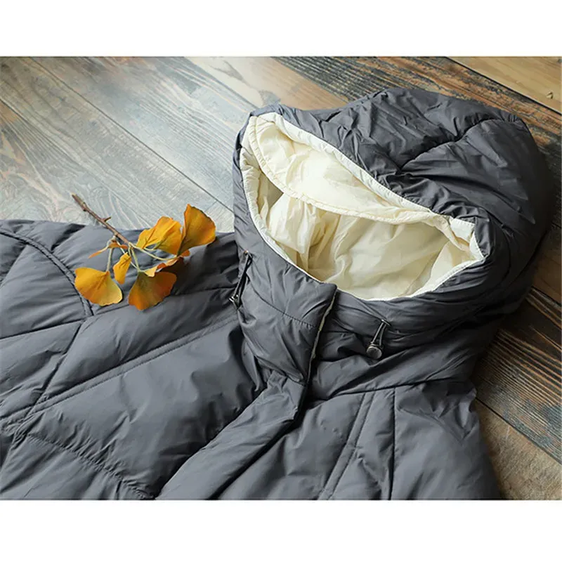 Women's Long Hooded Down Puffer Coat 6