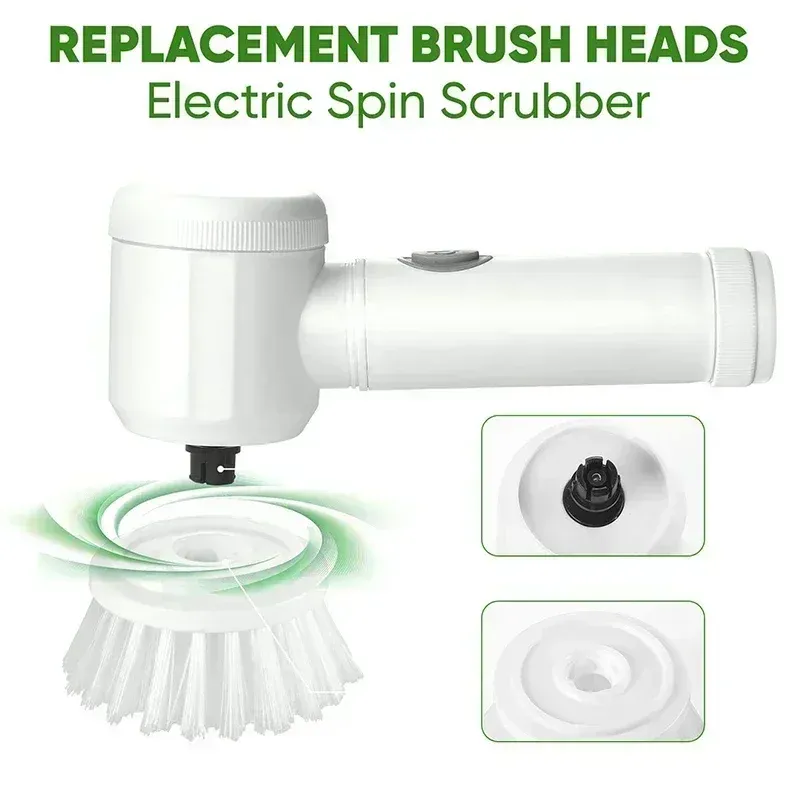 Cordless Electric Spin Scrubber 5 Brush Heads 3