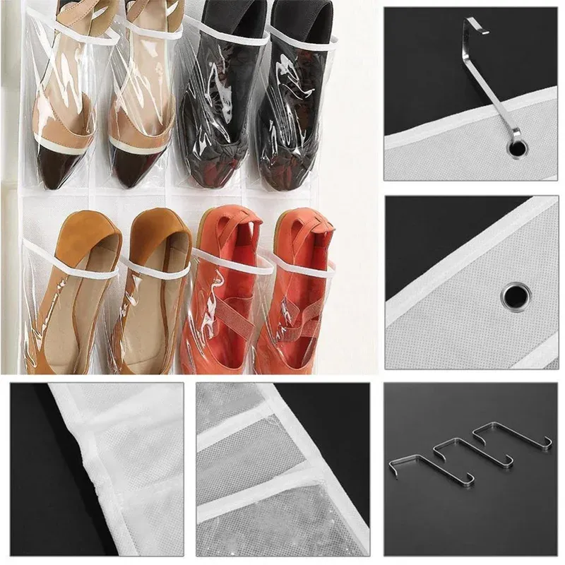 24 Grid Wall-mounted Shoes Organizer 3