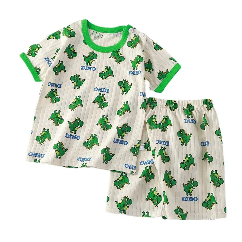 2PCS Kids Summer Cotton T-Shirt & Shorts Set 5