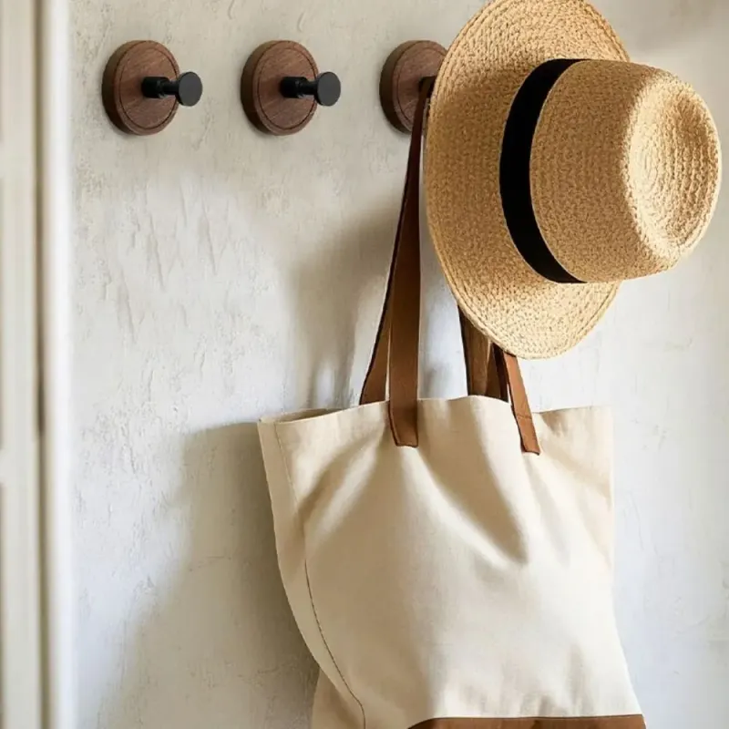 No Drill Solid Wood Suction Hook 3