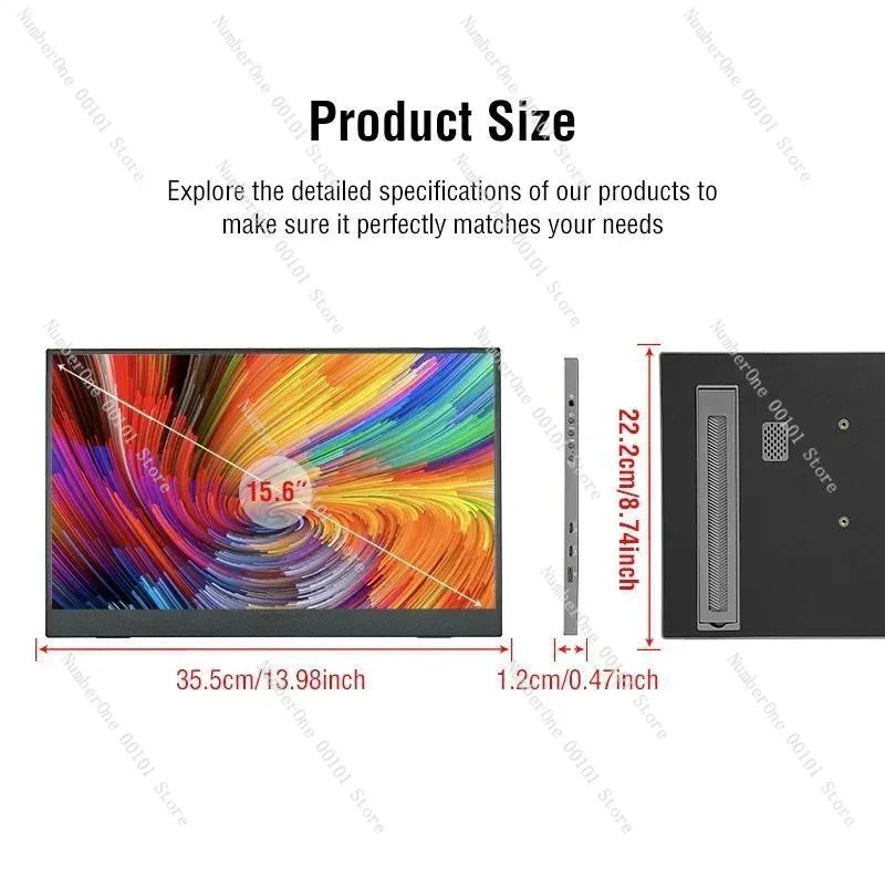 15.6" Portable IPS Monitor - USB-C External Display 5