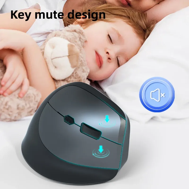 Vertical Wireless Mouse 2.4G + Bluetooth 5.2 2