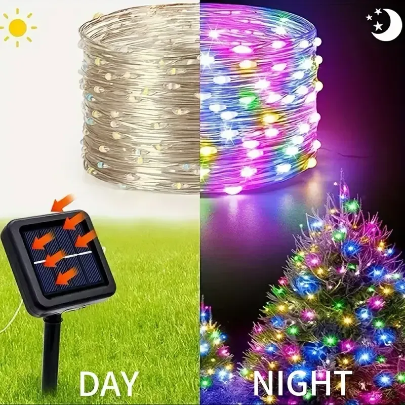 Solar LED Fairy String Lights - 8 Modes 2