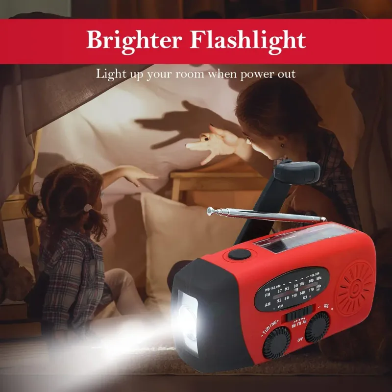 Hand Crank Solar Power Bank Radio 4